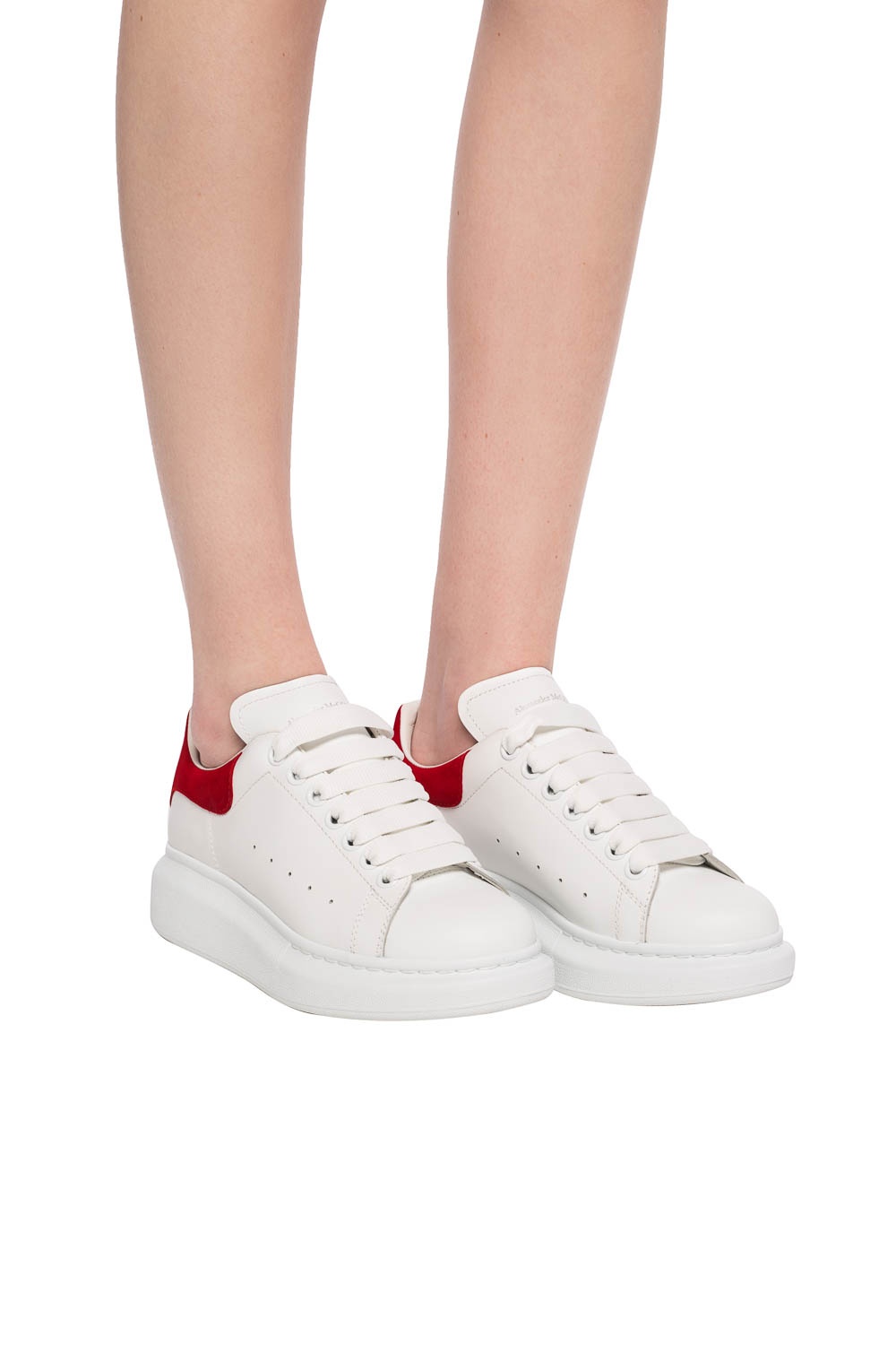 Alexander McQueen Baskets surdimensionn es blanc et bleu White